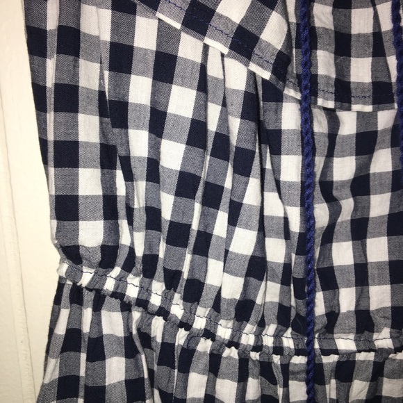 Authentic American Heritage |  Blue & White Gingham Flowy Off Shoulder Dress XS - Picture 7 of 8